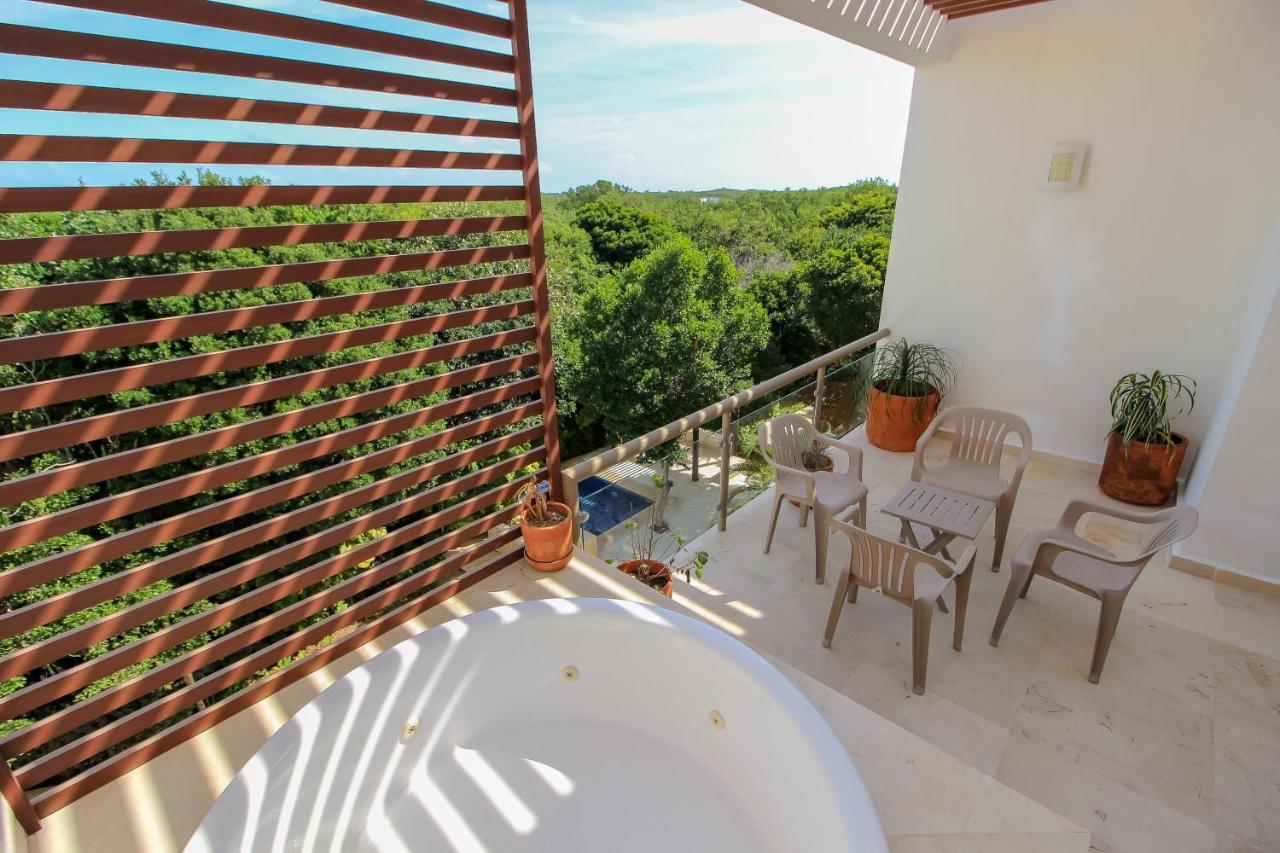 Exceptional 2Story Penthouse With Hot Tub And Rooftop Terrace In Bahia Principe Akumal Luaran gambar